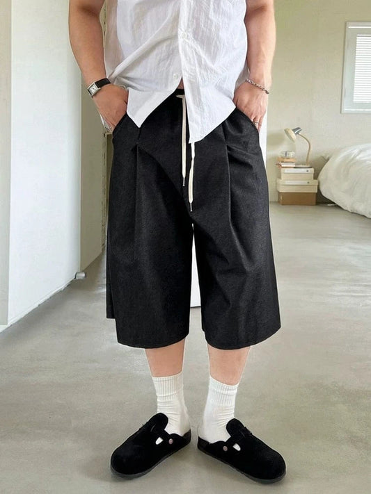 RT No. 18708 PLEATED DARK GRAY SHORTS