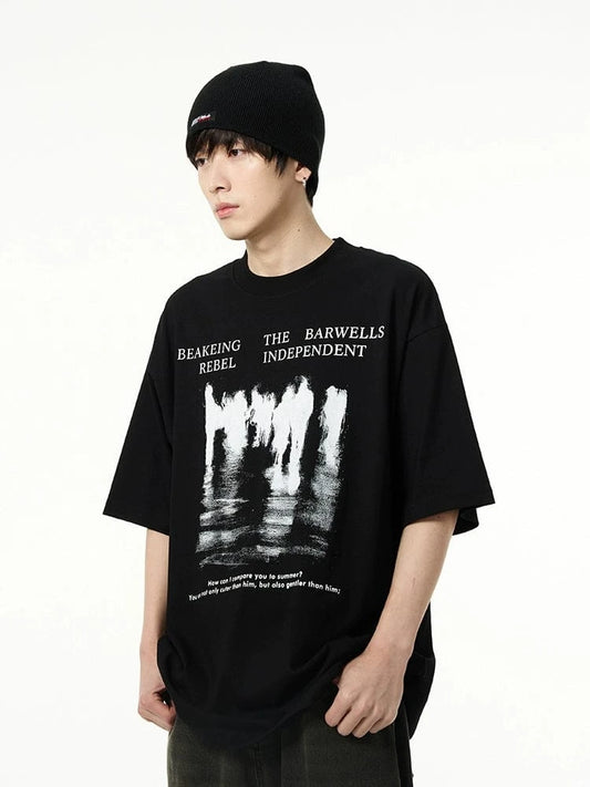 RT No. 18158 REFLECTION SHADOW GRAPHIC TEE