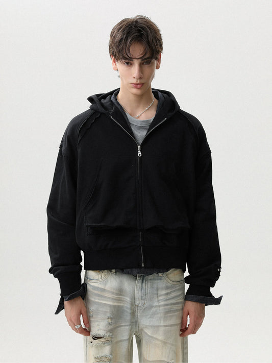 RT No. 50204 RECONSTRUCTED ZIPPER HOODIE