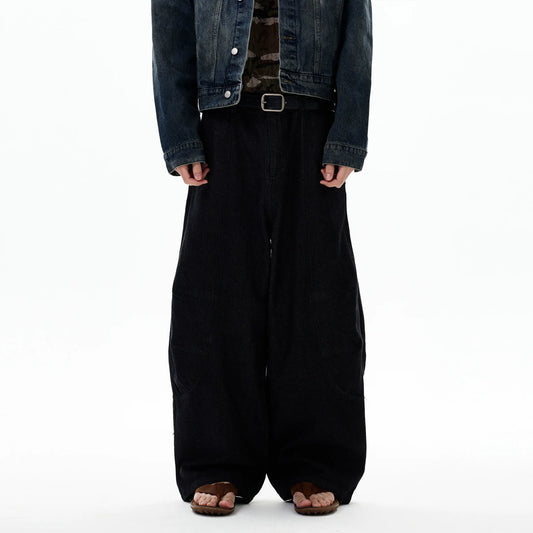 RT No. 50104 BLACK BAGGY DENIM JEANS