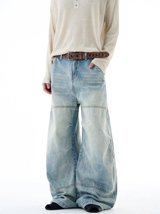 RT No. 32820 RECONSTRUCTED BAGGY SCIMITAR DENIM JEANS