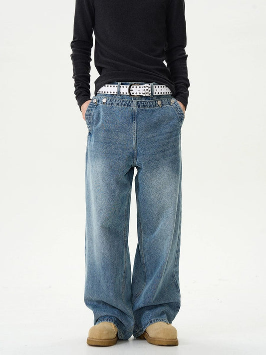 RT No. 12157 DOUBLE WAIST DENIM JEANS