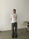 RT No. 19733 CEMENT ASH STRIAGHT JEANS
