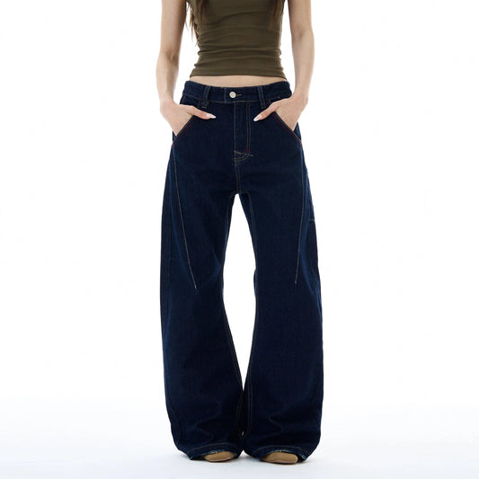RT No. 19565 CONTRAST BLUE DENIM MACHETE JEANS
