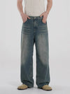 RT No. 18608 WASHED BLUE STRAIGHT DENIM JEANS
