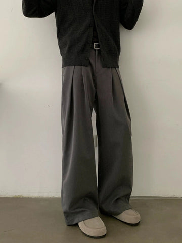 RT No. 28106 PLEATED WIDE STRAIGHT PANTS