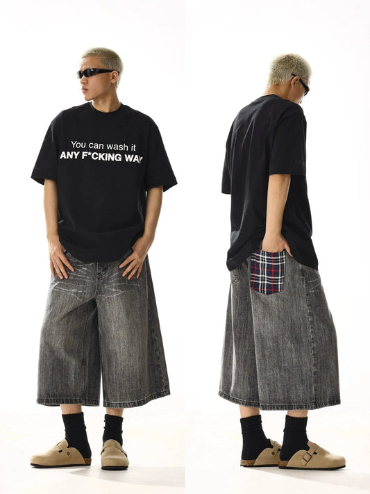 RT No. 13038 WASHED LONG DENIM JEANS