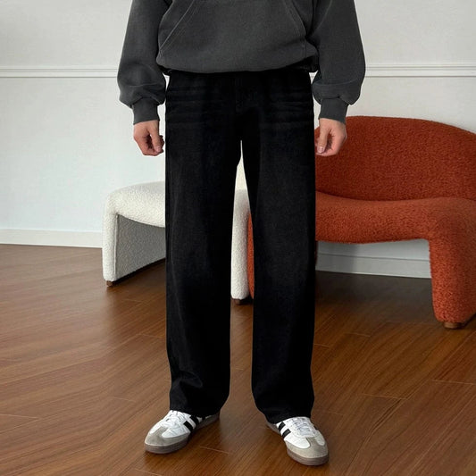 RT No. 19521 WASHED DENIM STRAIGHT JEANS