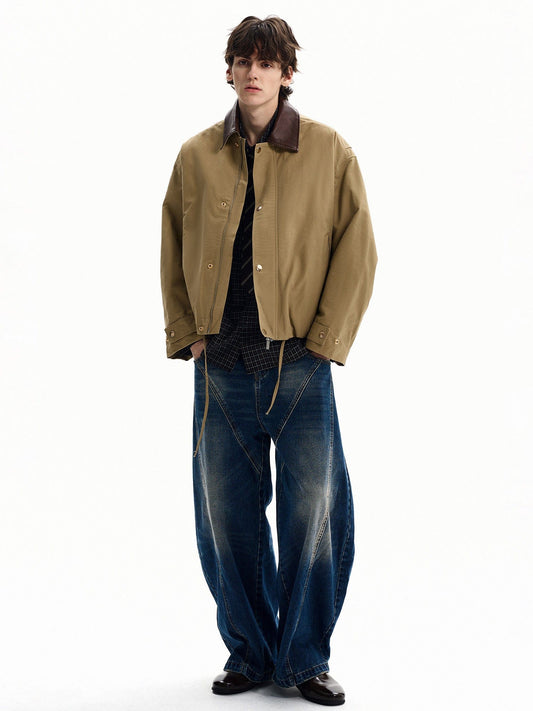 RT No. 55125 LEATHER COLLAR WORKWEAR JACKET