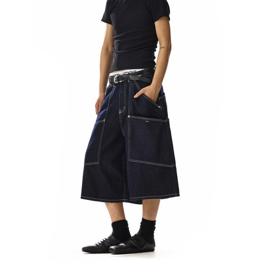 RT No. 18250 BLUE UTILITY WIDE SHORTS