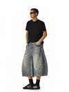 RT No. 18163 RECONSTRUCTED DENIM SHORTS