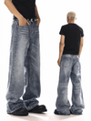 RT No. 19831 WASHED BLUE DENIM STRAIGHT JEANS