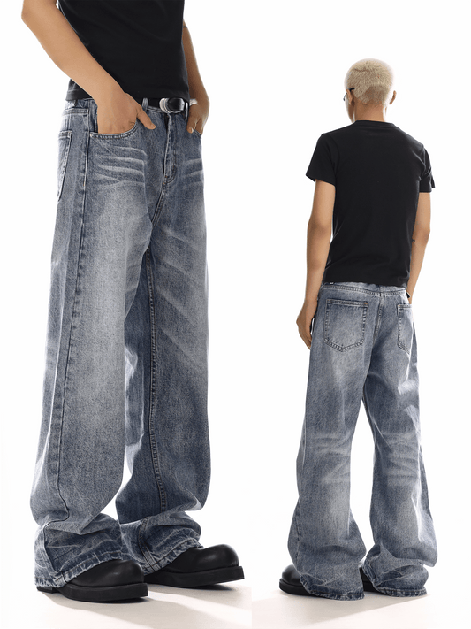 RT No. 19831 WASHED BLUE DENIM STRAIGHT JEANS
