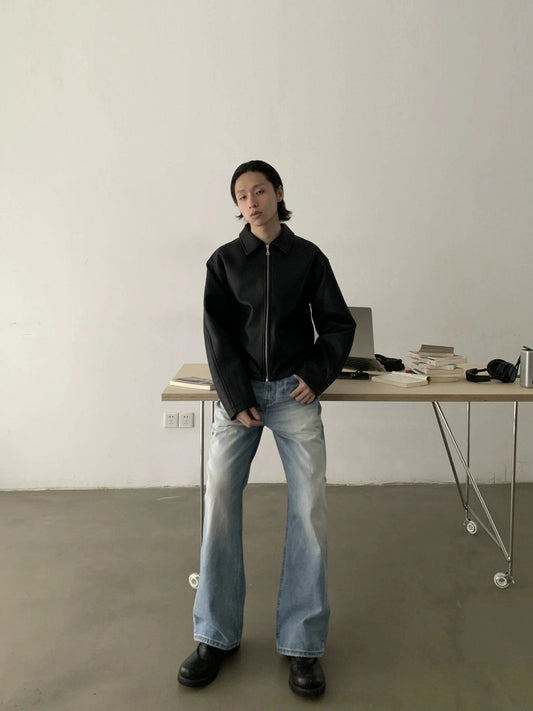 RT No. 29103 WHISKER WASH DENIM STRAIGHT JEANS