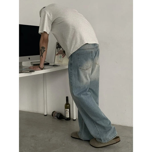 RT No. 18735 WASHED BLUE DENIM STRAIGHT JEANS