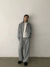 RT No. 29120 SILHOUETTE STAND COLLAR ZIPPER SWEATER