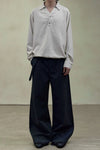 RT No. 29136 DRAPE WIDE BAGGY PANTS