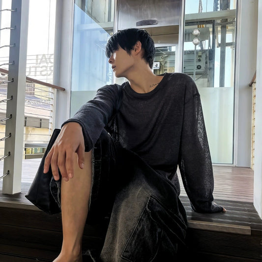 RT No. 13033 KNIT MESH SWEATER