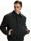 RT No. 45028 BOXY WOOLEN DOUBLE COLLAR JACKET