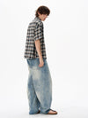 RT No. 18131 PLAID BUTTON-UP SHIRT