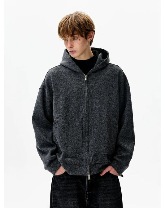 RT No. 50278 WOOLEN ZIPPER HOODIE