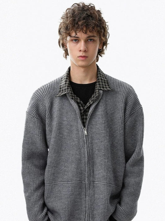 RT No. 50216 KNITWEAR TWO PIECE WAFFLE SWEATER