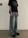 RT No. 18854 WASHED BLUE DENIM STRAIGHT JEANS
