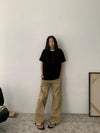 RT No. 19508 SILHOUETTE PLEATED CASUAL PANTS