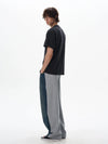 RT No. 18031 DENIM SPLICED STRAIGHT SWEATPANTS
