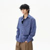 RT No. 18161 BLUE GRID BUTTON-UP SHIRT