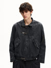 RT No. 55130 RECONSTRUCTED BUCKLE SILHOUETTE JACKET