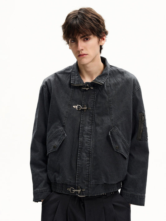 RT No. 55130 RECONSTRUCTED BUCKLE SILHOUETTE JACKET