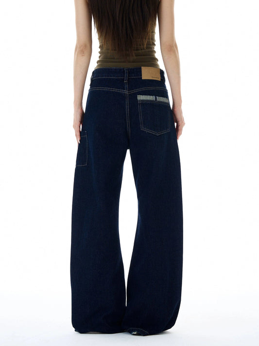 RT No. 19565 CONTRAST BLUE DENIM MACHETE JEANS