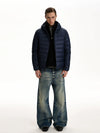 RT No. 50240 RIBBED DOWN HOODED JACKET
