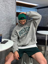 RT No. 12096 BOSTON LETTERED PULLOVER HOODIE