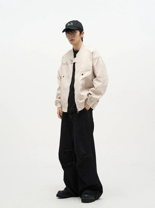 RT No. 18704 BLACK RAW DENIM STRAIGHT JEANS
