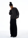 RT No. 19526 HOLLOW KNIT HALF BUTTON-UP SWEATER