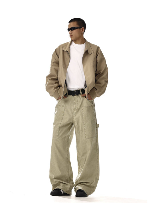 RT No. 12545 KHAKI WORKWEAR STRAIGHT PANTS
