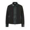 RT No. 50314 LEATHER COLLAR STRIPED JACKET