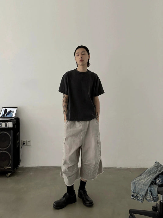 RT No. 19715 PLEATED LONG CARGO SHORTS