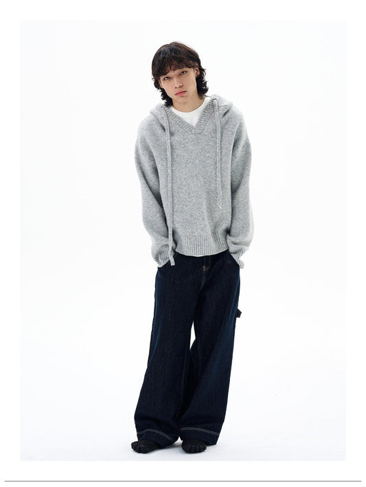 RT No. 29019 BLACK STITCHED WIDE BAGGY JANTS
