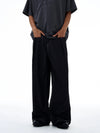 RT No. 19562 PLEATED BLACK FLARE JEANS