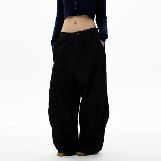 RT No. 50104 BLACK BAGGY DENIM JEANS