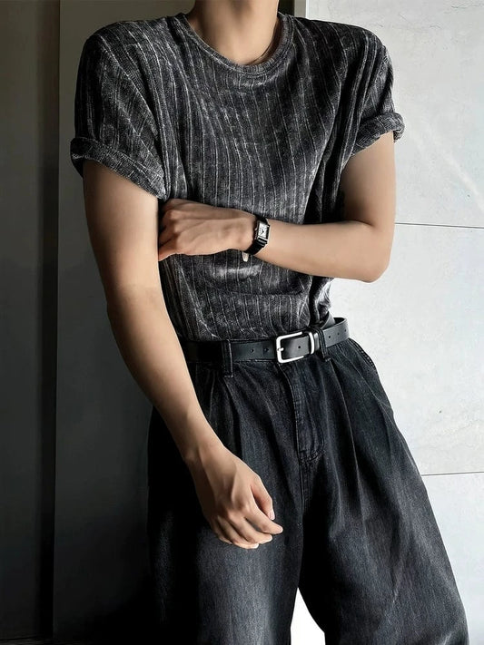 RT No. 18301 TEXTURE KNIT SHORT SLEEVE