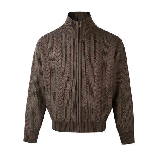 RT No. 50300 KNITWEAR TWIST ZIPPER SWEATER