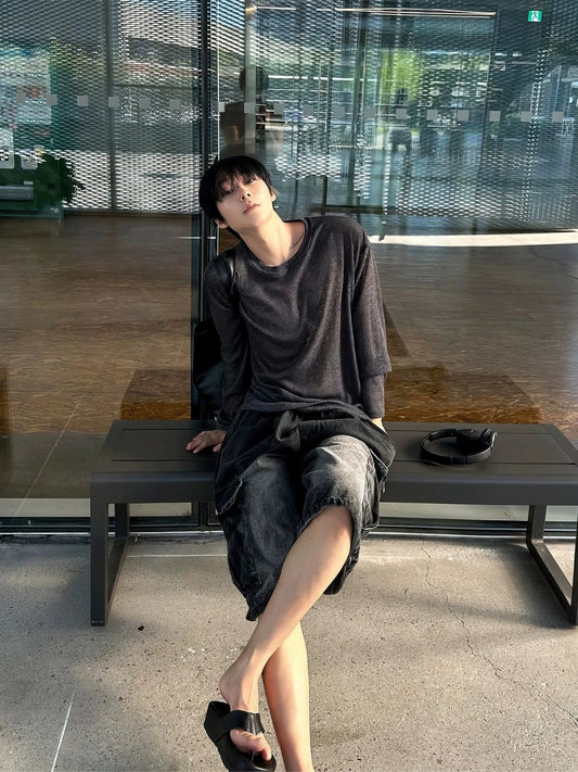 RT No. 13033 KNIT MESH SWEATER