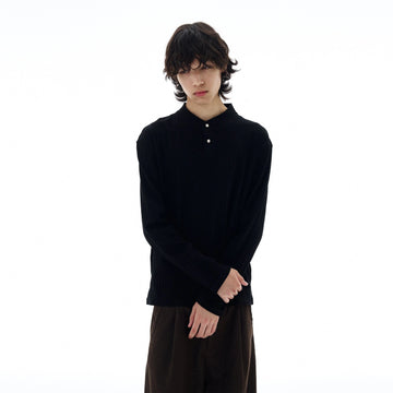 RT No. 25034 KNIT HENRY COLLAR LONGSLEEVE