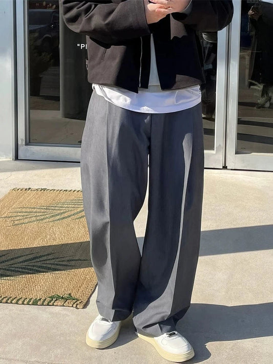 RT No. 13058 PLEATED WIDE STRAIGHT PANTS