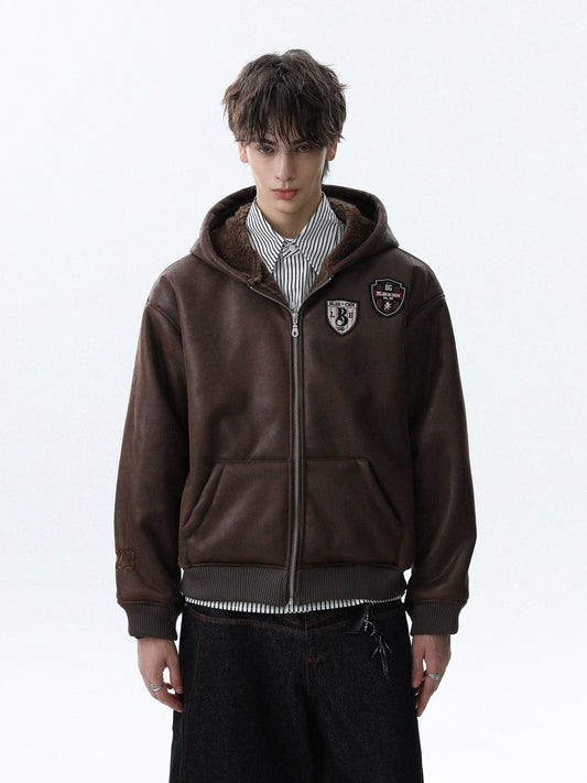 RT No. 50212 MATTE PATCH EMBROIDERY HOODIE