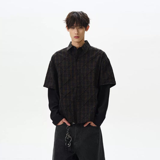 RT No. 40534 PLAID TWO PIECE LONG SLEEVE